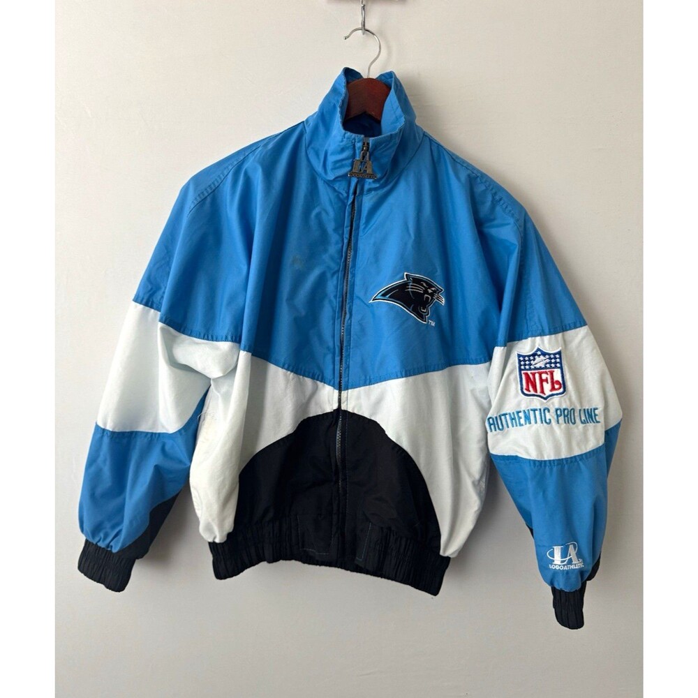 Vintage 90s Carolina Panthers Logo Athletic NFL Pro Line Jacket Youth M 10-12